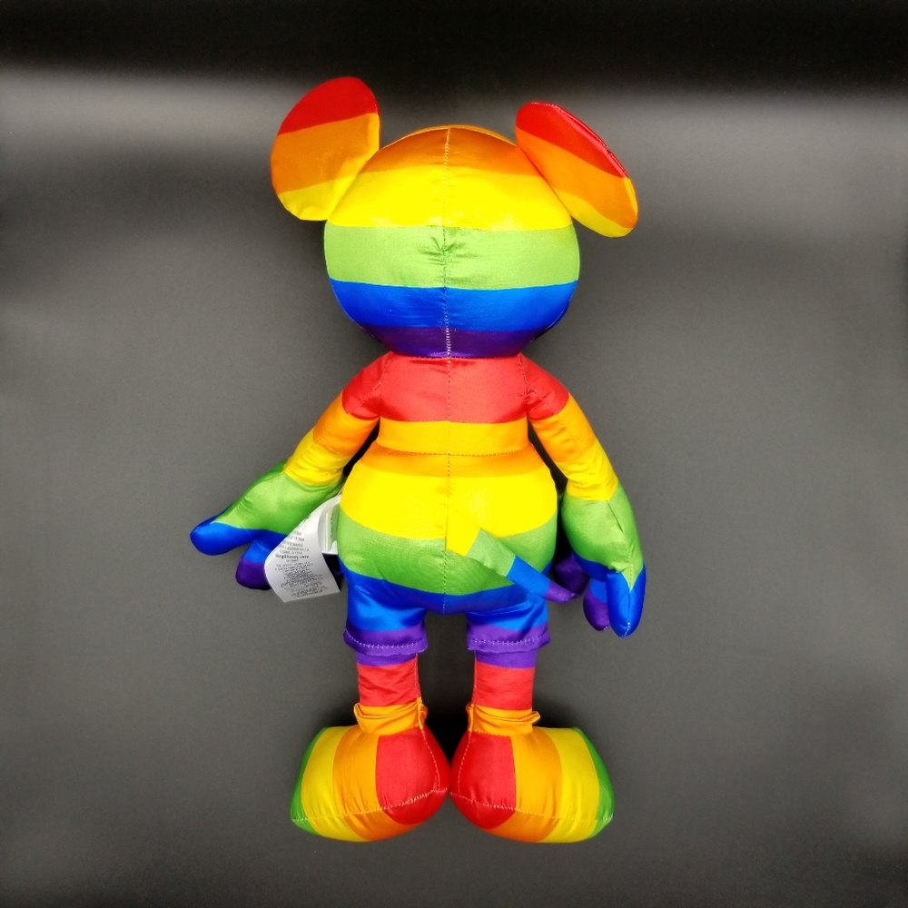 Disney's Mickey Mouse Rainbow Plush Doll 15.5" Height Mickey Pride Doll New - Picture 5 of 7